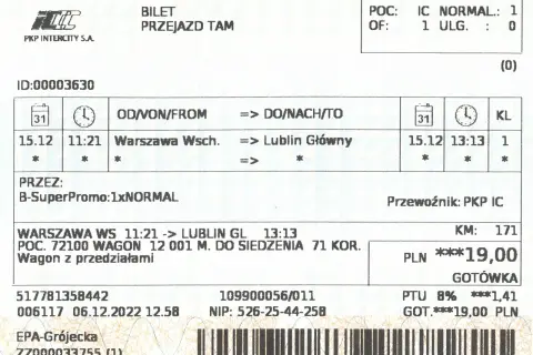 Bilet w pociągu PKP Intercity: Czy to możliwe? Uniknij kary!