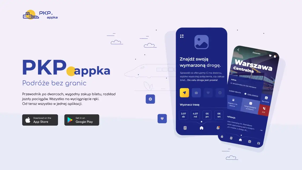 osoba sprawdzająca rozkład pociągów na telefonie aplikacja PKP Intercity