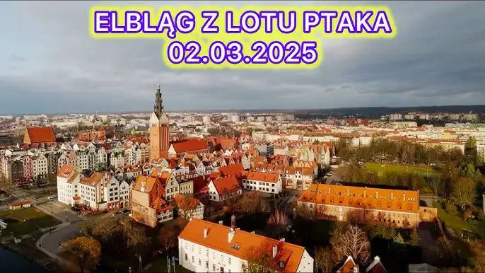 Stare Miasto Elbląg panorama z lotu ptaka