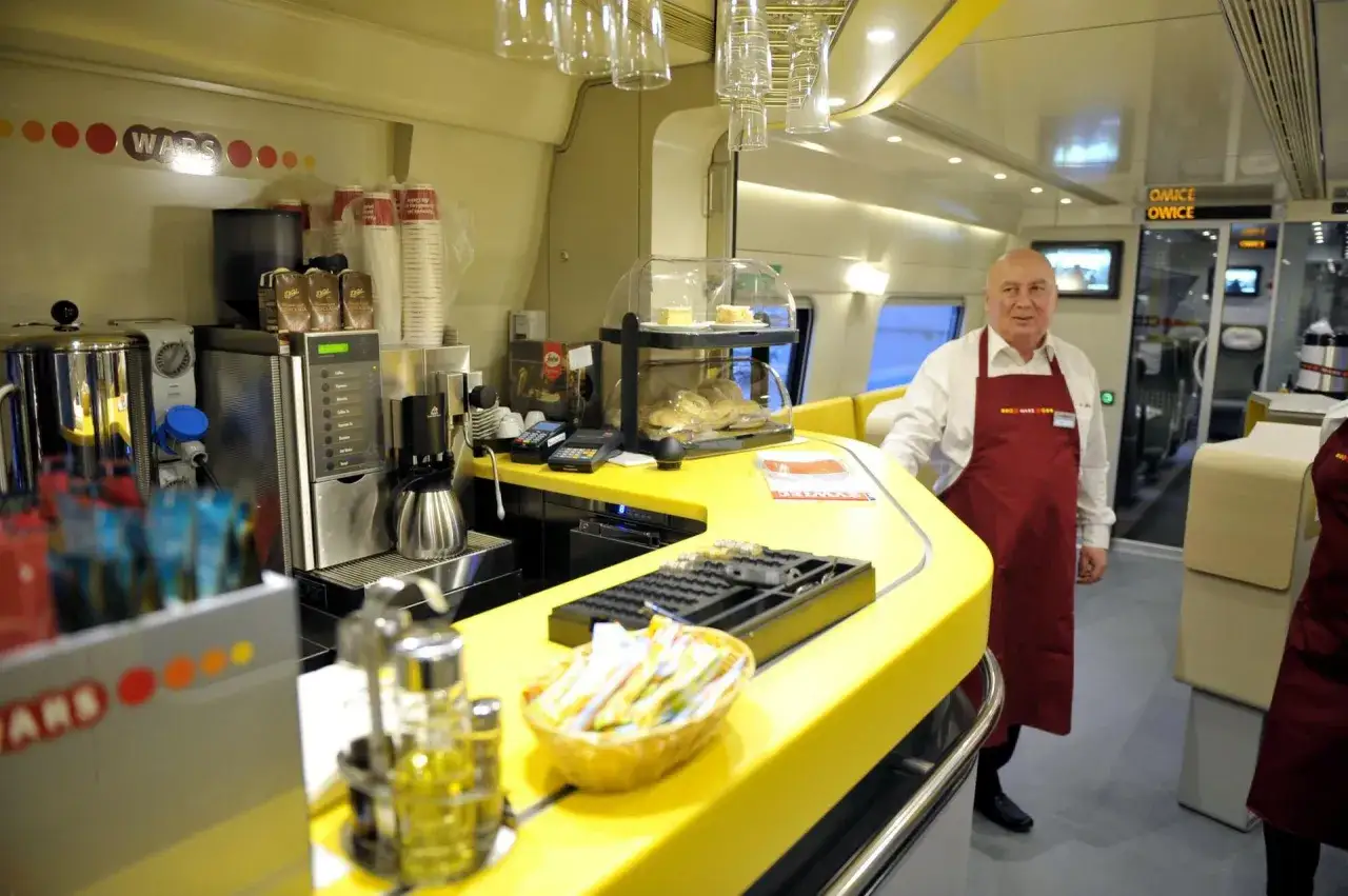 kawa w wagonie restauracyjnym WARS PKP Intercity