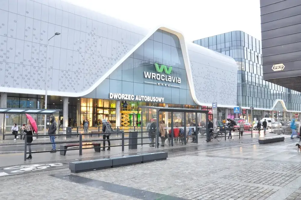Dworzec Autobusowy Wrocław Wroclavia wejście