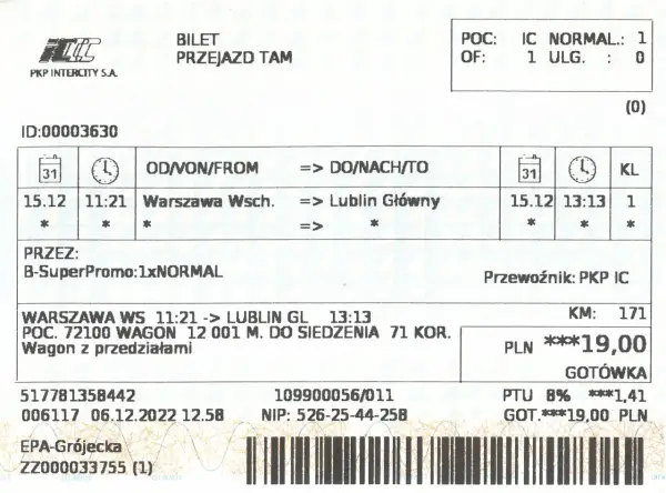 Bilet w pociągu PKP Intercity: Czy to możliwe? Uniknij kary!